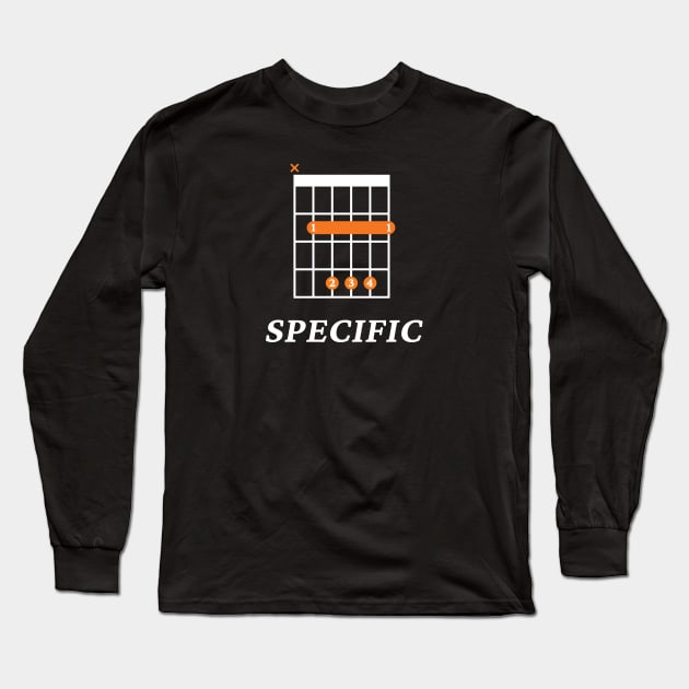 B Specific B Guitar Chord Tab Dark Theme Long Sleeve T-Shirt by nightsworthy